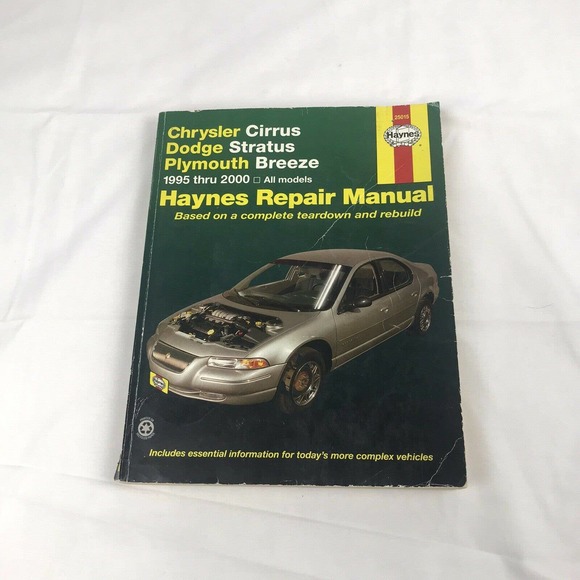 Haynes Repair‎ Manual 25015 Chrysler Cirrus Dodge Stratus Breeze 1995 thru 2000 - Picture 2 of 6